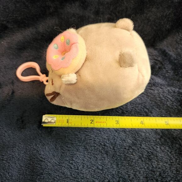 Gund Pusheen The Cat Cute Pink Donut Keychain Plush - Picture 2 of 10